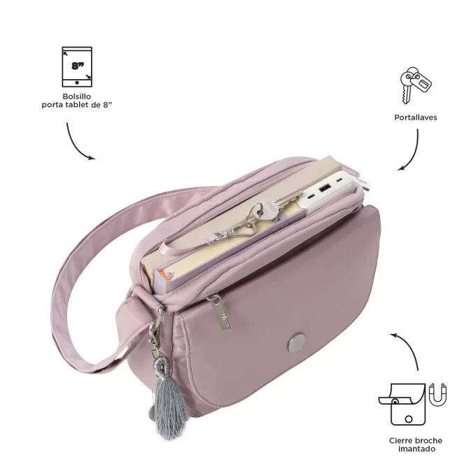 BOLSO TOTTO CORNEANA 2.0 - ROSADO - TALLA S