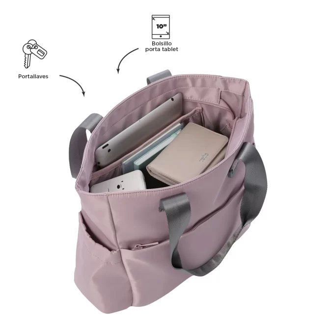 BOLSO TOTTO SUE SHOPPING - ROSADO - TALLA M