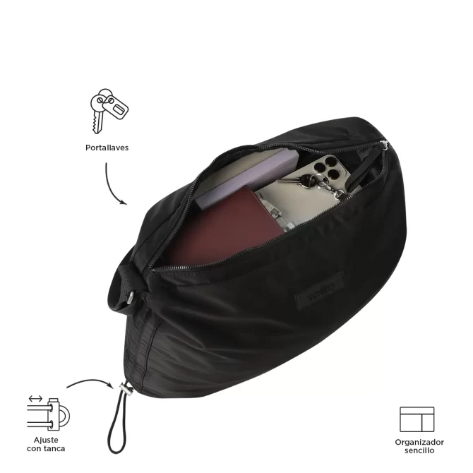 BOLSO TOTTO ESTAMBUL - NEGRO - TALLA M