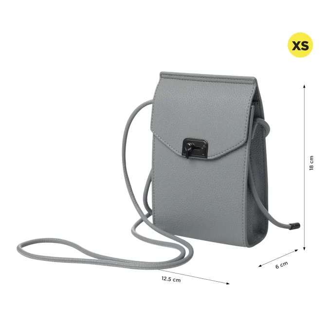 BOLSO TOTTO SMOOTH CROSSBODY - GRIS - TALLA XS