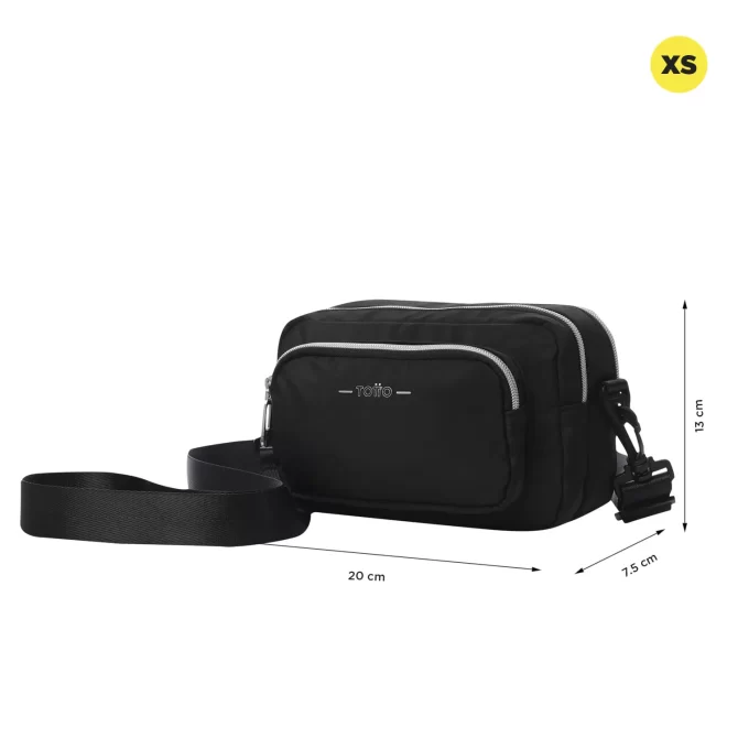 BOLSO TOTTO FUNTY CROSSBODY 2 EN 1 - NEGRO - TALLA XS
