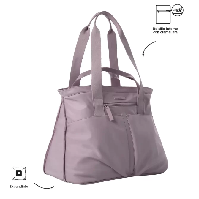 BOLSO TOTTO CRESA SHOPPING - ROSADO - TALLA XL