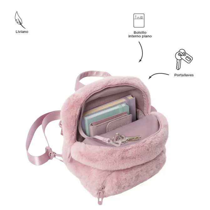 MORRAL TOTTO YUEN FASHION 3 EN 1 - TALLA XS - ROSADO