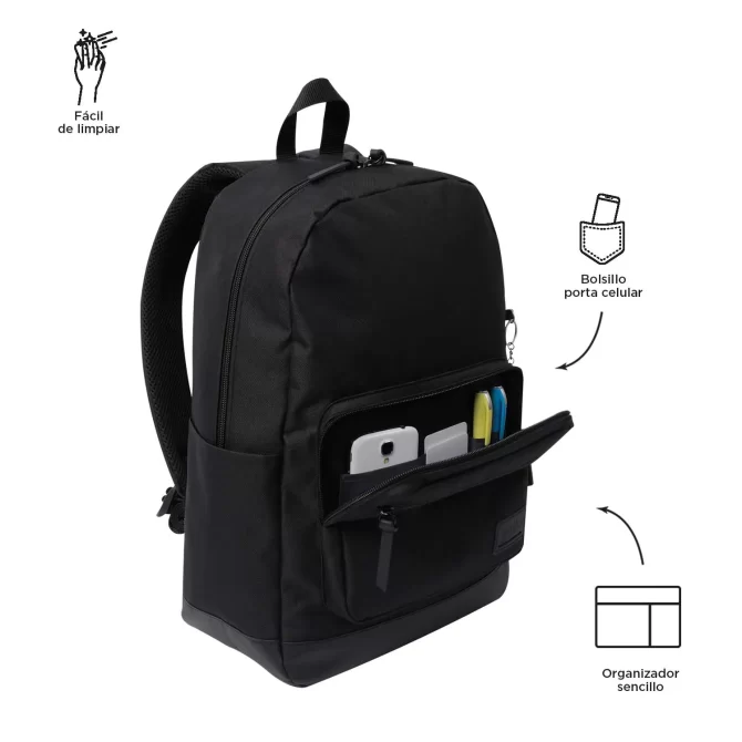 MORRAL TOTTO TOCAX PORTA PC 14" - TALLA L - NEGRO