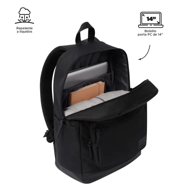 MORRAL TOTTO TOCAX PORTA PC 14" - TALLA L - NEGRO