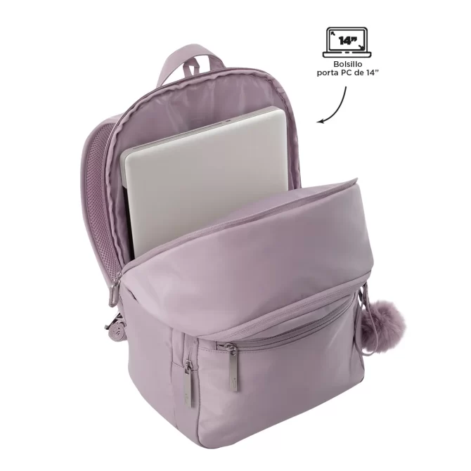 MORRAL TOTTO ADELAIDE 3 2.0 EJECUTIVO PORTA PC 14" - TALLA M - ROSADO