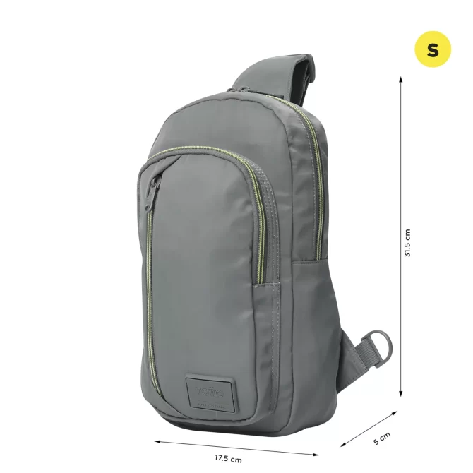 MORRAL TOTTO CROSSOVER TRACER PORTA TABLET 10" - TALLA S - GRIS