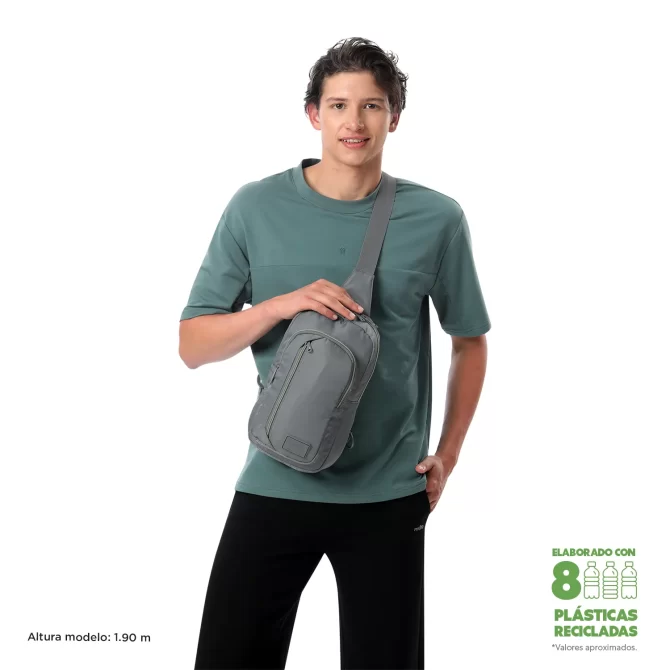MORRAL TOTTO CROSSOVER TRACER PORTA TABLET 10" - TALLA S - GRIS