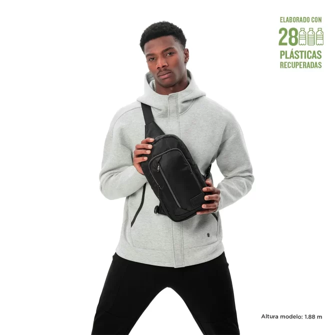 MORRAL TOTTO CROSSOVER TRACER PORTA TABLET 10" - TALLA S - NEGRO