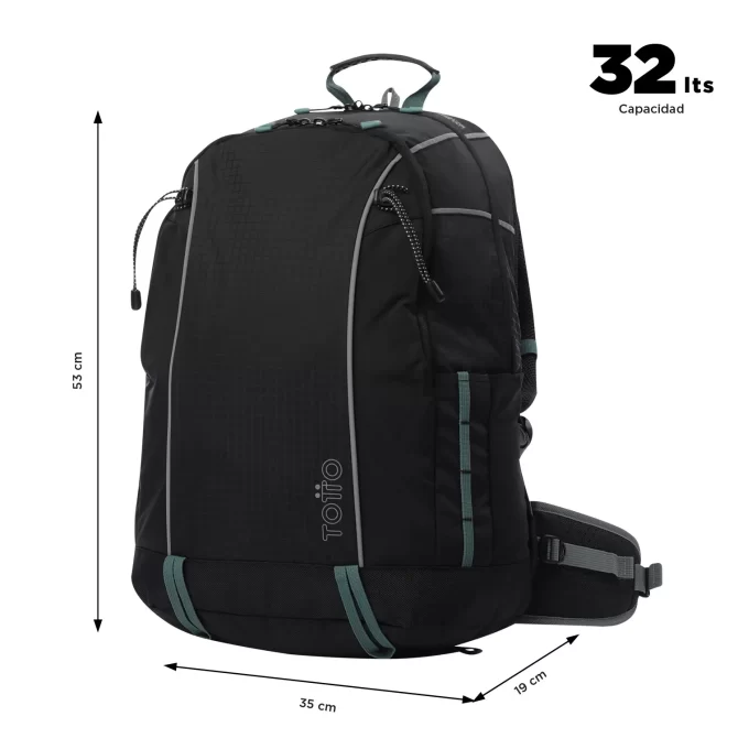 MORRAL TOTTO OUTDOOR SUMMIT 32 - TALLA XL - NEGRO