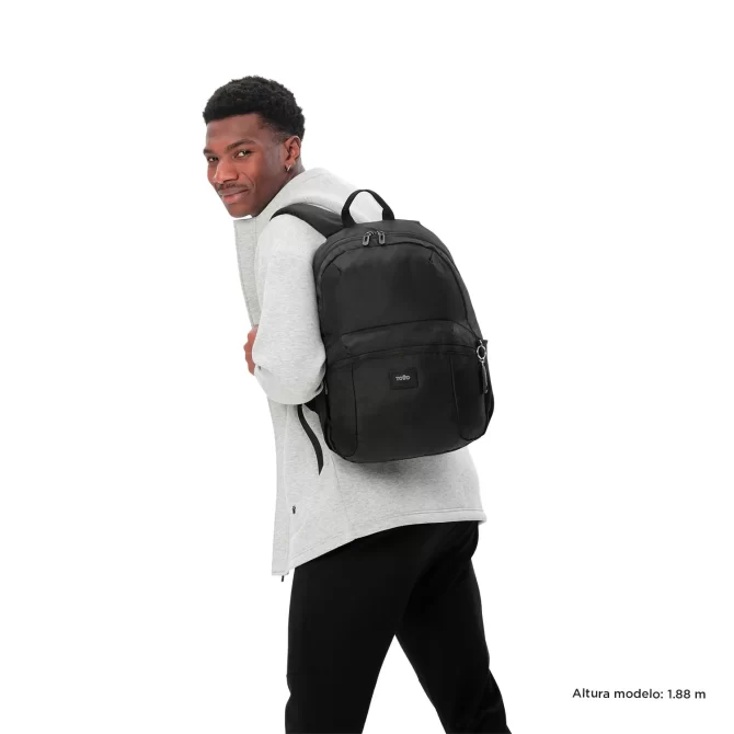 MORRAL TOTTO TRIK M PORTA PC 14" - TALLA M - NEGRO