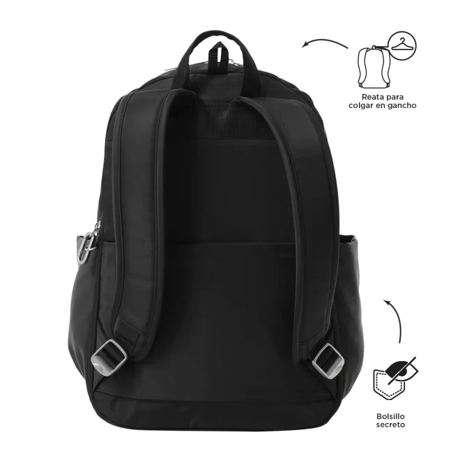 MORRAL TOTTO ADELAIDE EJECUTIVO 1 2.0 PORTA PC 14" - TALLA M - NEGRO