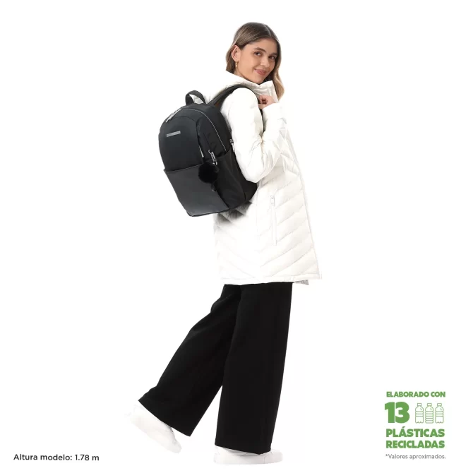 MORRAL TOTTO ADELAIDE EJECUTIVO 1 2.0 PORTA PC 14" - TALLA M - NEGRO