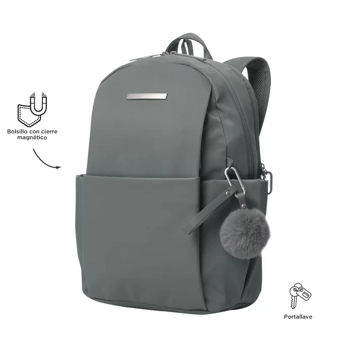 MORRAL TOTTO ADELAIDE EJECUTIVO 1 2.0 PORTA PC 14" - TALLA M - GRIS
