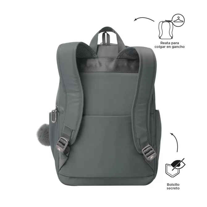 MORRAL TOTTO ADELAIDE EJECUTIVO 1 2.0 PORTA PC 14" - TALLA M - GRIS