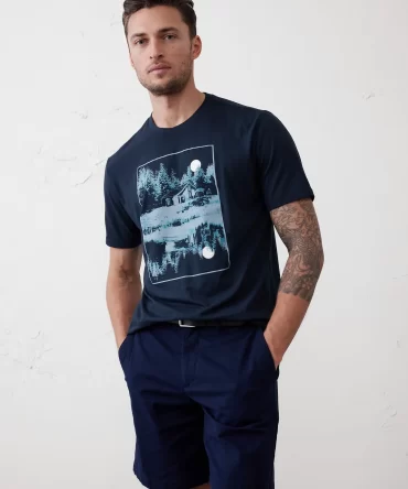 CAMISETA BANNANA REPUBLIC HOMBRE - CUELLO REDONDO