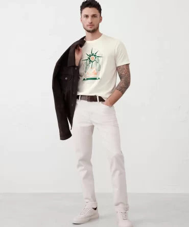 CAMISETA BANNANA REPUBLIC HOMBRE - CUELLO REDONDO