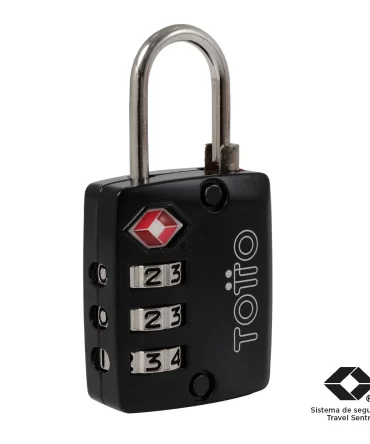 CANDADO TOTTO ZEIF VIAJE - NEGRO