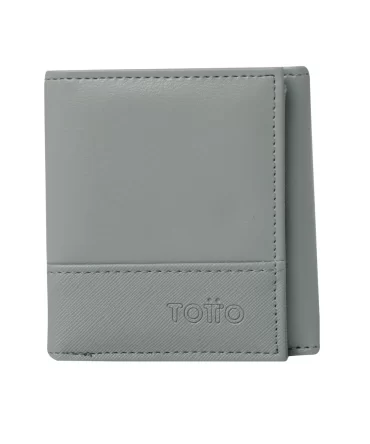 BILLETERA TOTTO SAFFIANO AQI - GRIS