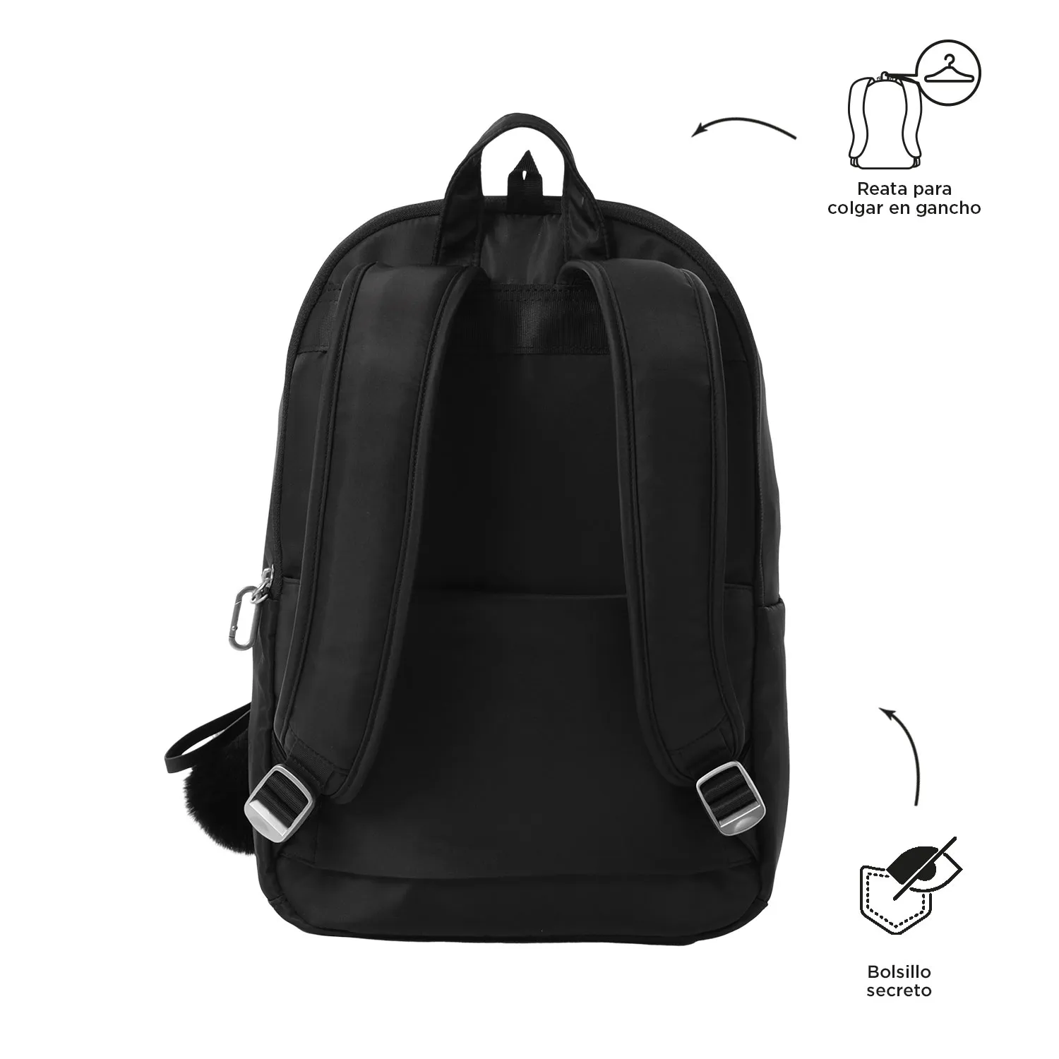 MORRAL TOTTO ADELAIDE 3 2.0 EJECUTIVO PORTA PC 14" - TALLA M - NEGRO