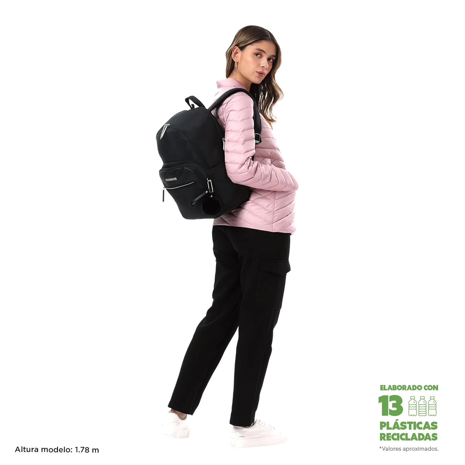 MORRAL TOTTO ADELAIDE 3 2.0 EJECUTIVO PORTA PC 14" - TALLA M - NEGRO