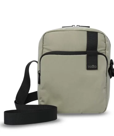 BOLSO TOTTO DRILL PORTA TALET 10"- BEIGE - TALLA S