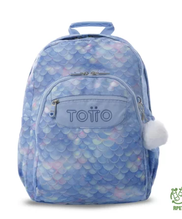 MORRAL TOTTO ACUARELA JUVENIL PORTA PC 14" - TALLA L - AZUL