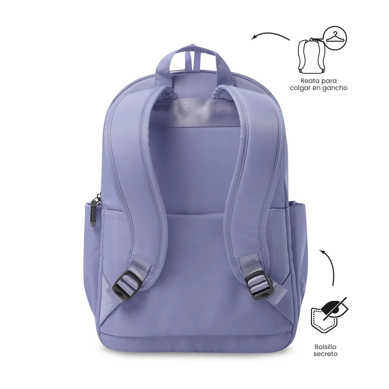 MORRAL TOTTO ADELAIDE 1 2.0 EJECUTIVO PORTA PC 14" - TALLA M - LILA