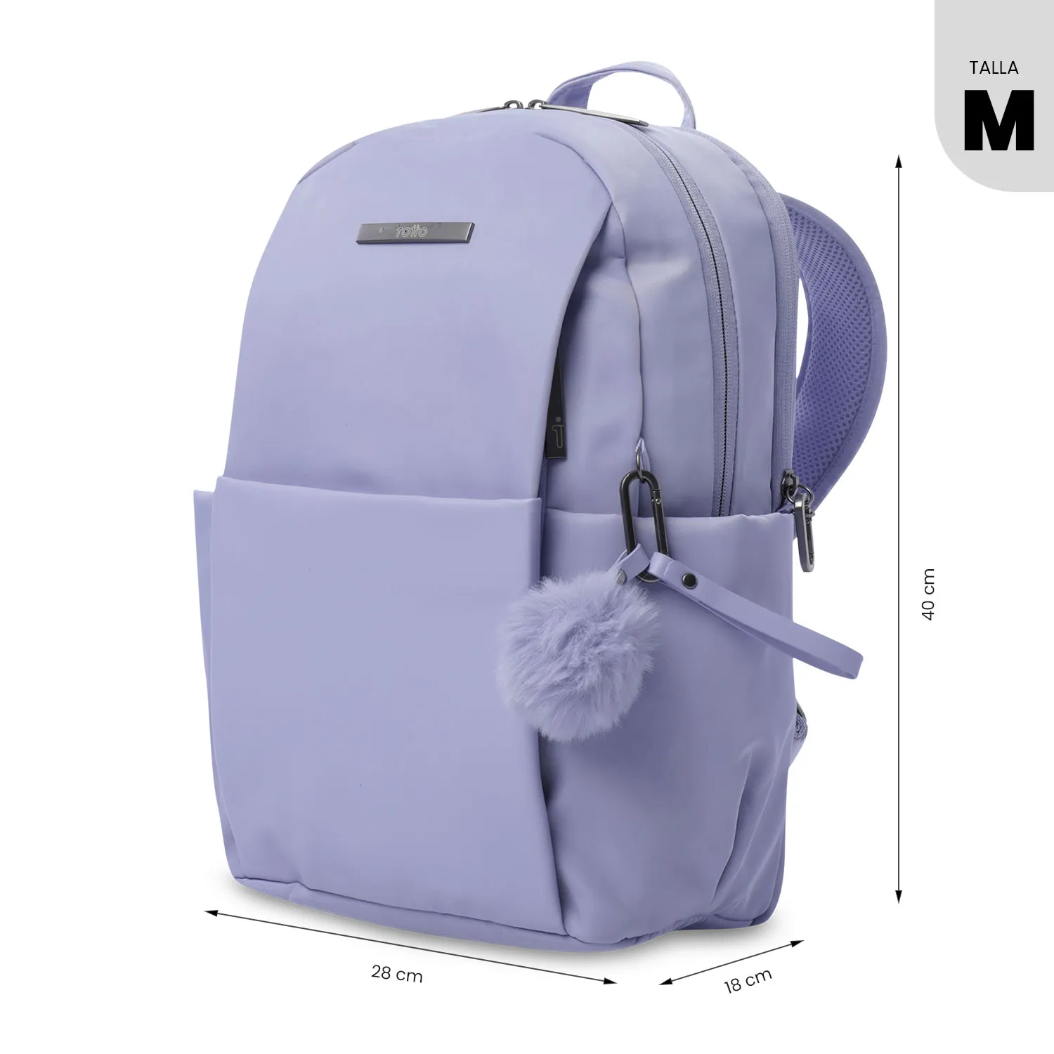 MORRAL TOTTO ADELAIDE 1 2.0 EJECUTIVO PORTA PC 14" - TALLA M - LILA