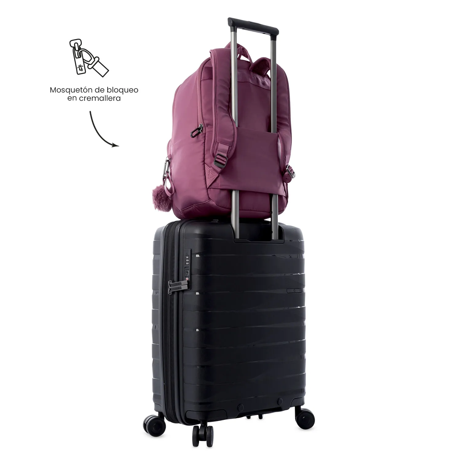 MORRAL TOTTO ADELAIDE 3 2.0 EJECUTIVO PORTA PC 14" - TALLA M - ROSADO