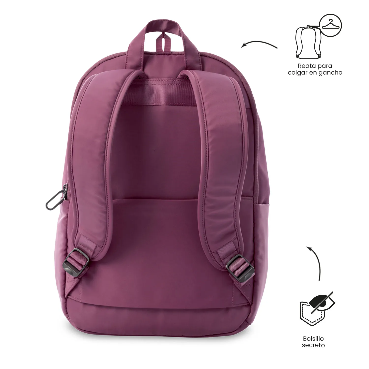 MORRAL TOTTO ADELAIDE 3 2.0 EJECUTIVO PORTA PC 14" - TALLA M - ROSADO