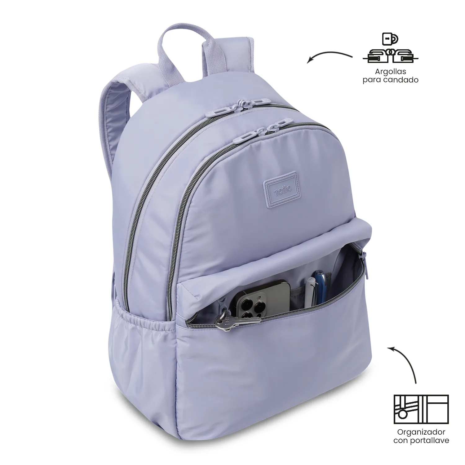 MORRAL TOTTO AYNATTO 2.0 EJECUTIVO PORTA PC 13" - TALLA M - LILA