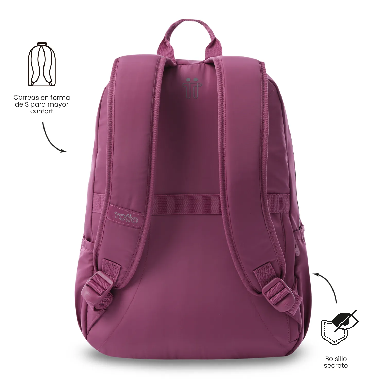 MORRAL TOTTO AYNATTO 2.0 EJECUTIVO PORTA PC 13" - TALLA M - ROSADO