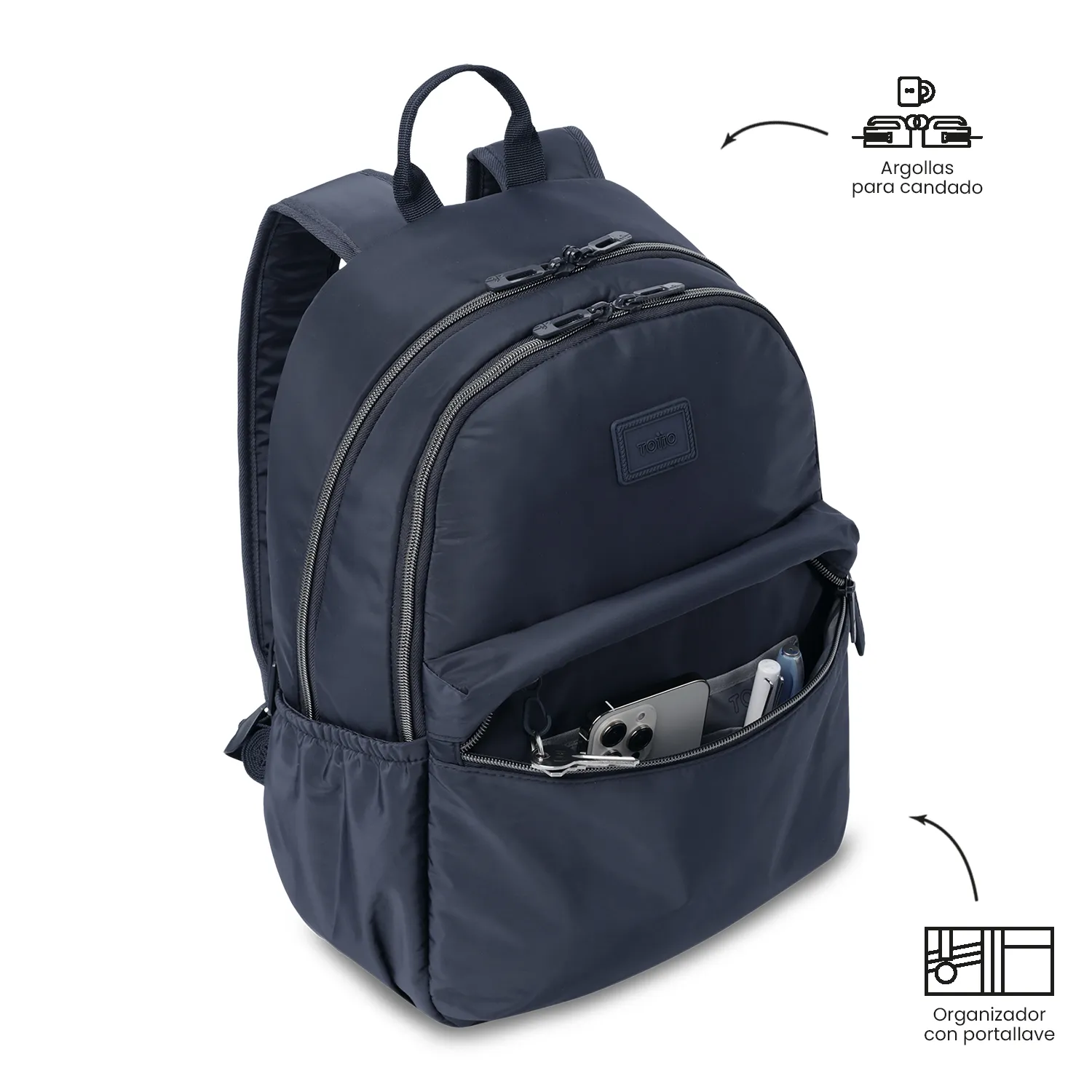 MORRAL TOTTO AYNATTO 2.0 EJECUTIVO PORTA PC 13" - TALLA M - AZUL
