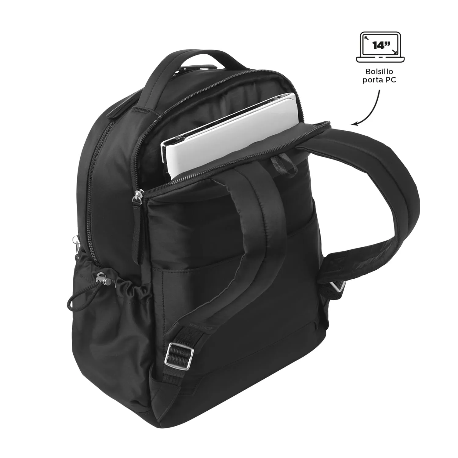 MORRAL TOTTO ESTAMBUL UNIVERSITARIO POTA PC 14" - TALLA M - NEGRO