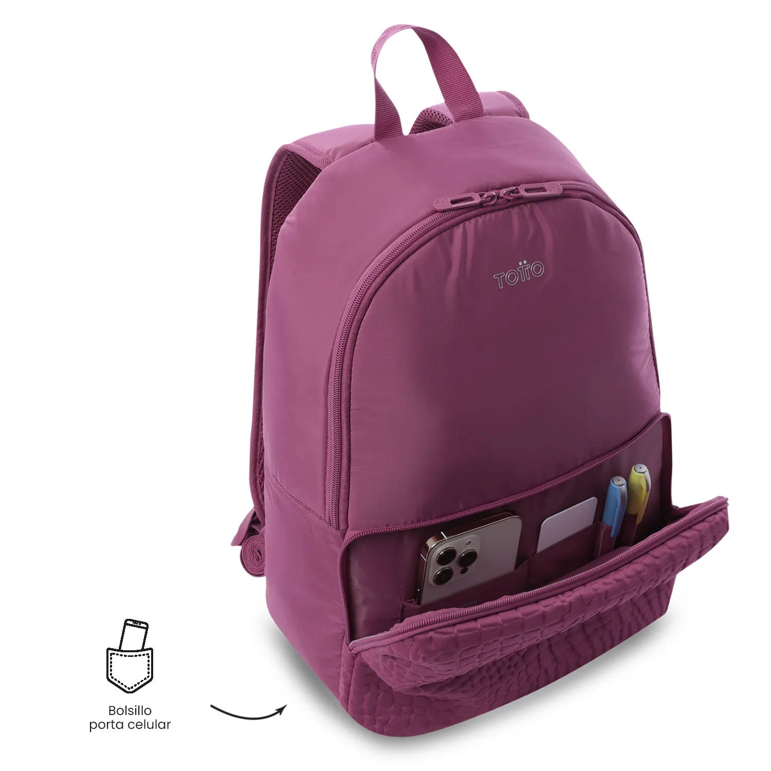 MORRAL TOTTO PALENCIA UNIVERSITARIO PORTA PC 13" - TALLA M - ROSADO