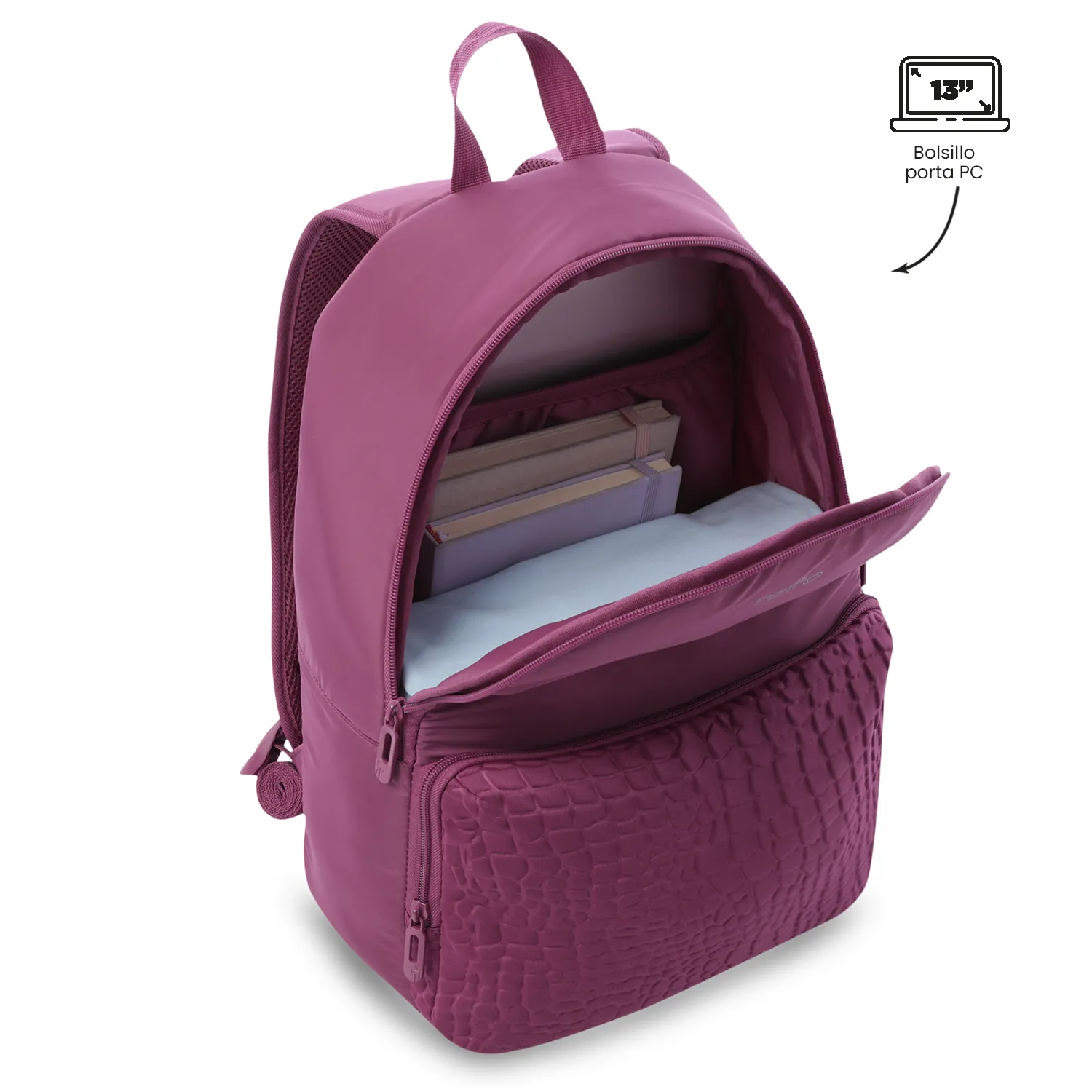 MORRAL TOTTO PALENCIA UNIVERSITARIO PORTA PC 13" - TALLA M - ROSADO