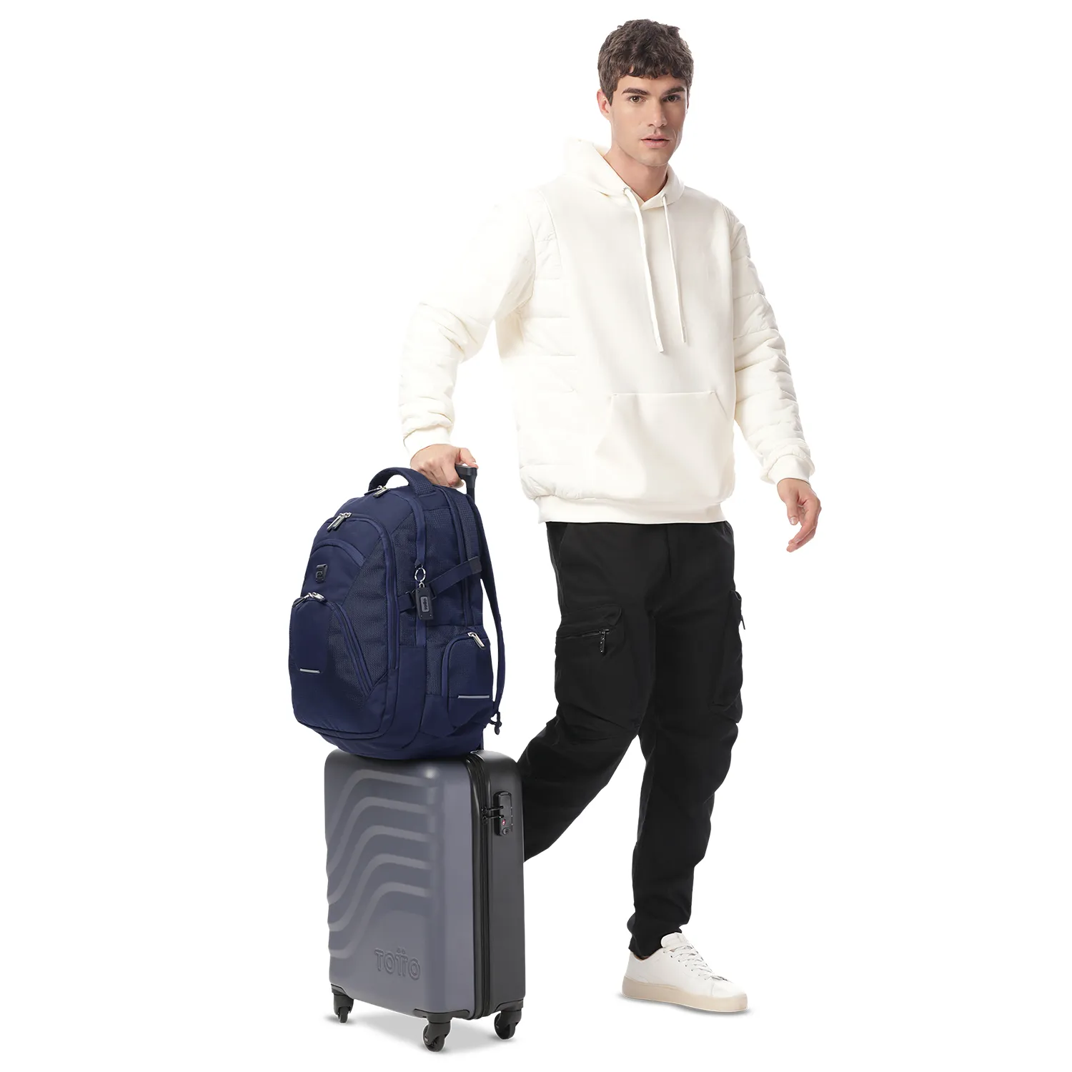 MORRAL TOTTO POLIXAN TACTICO PORTA PC 15.4" - TALLA XL - AZUL