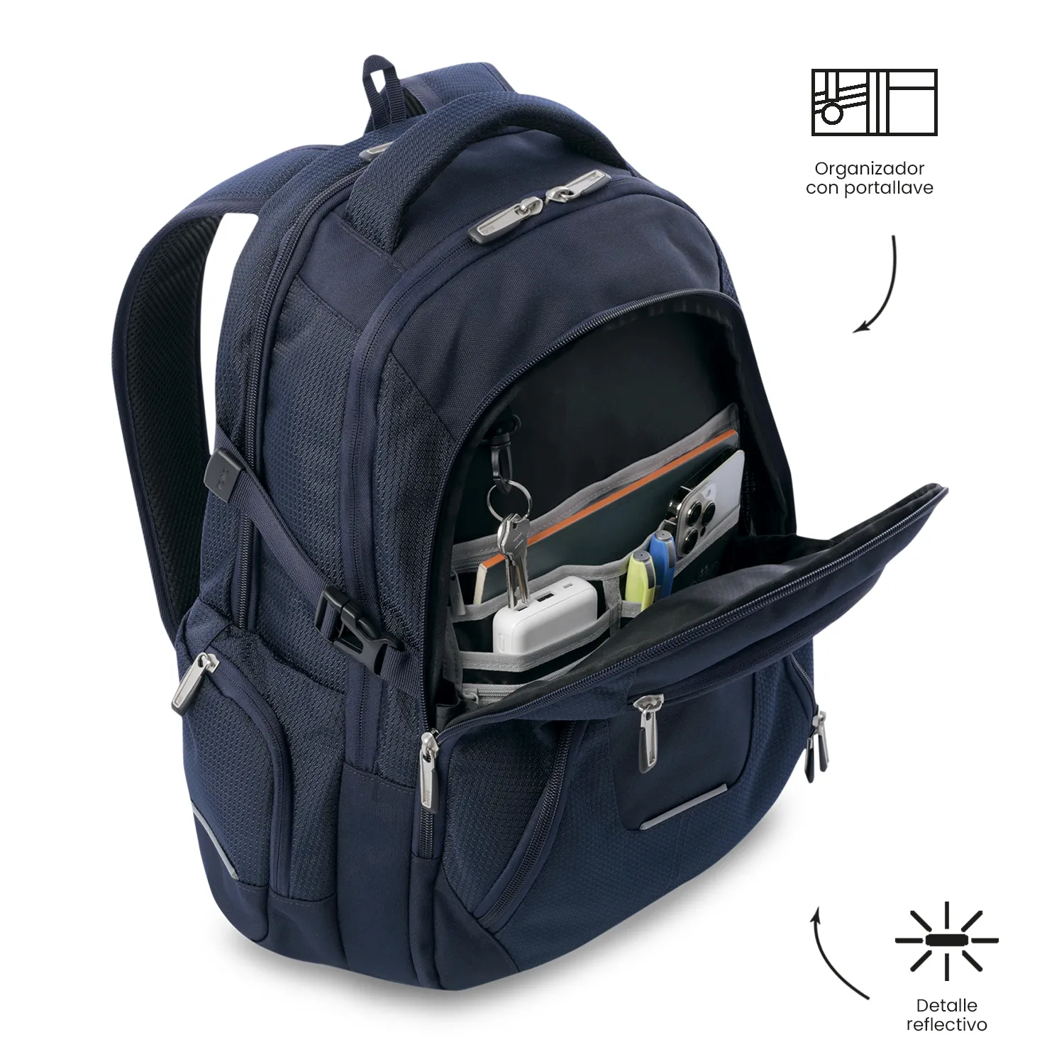 MORRAL TOTTO POLIXAN TACTICO PORTA PC 15.4" - TALLA XL - AZUL