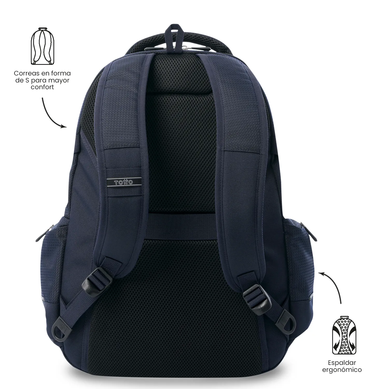 MORRAL TOTTO POLIXAN TACTICO PORTA PC 15.4" - TALLA XL - AZUL