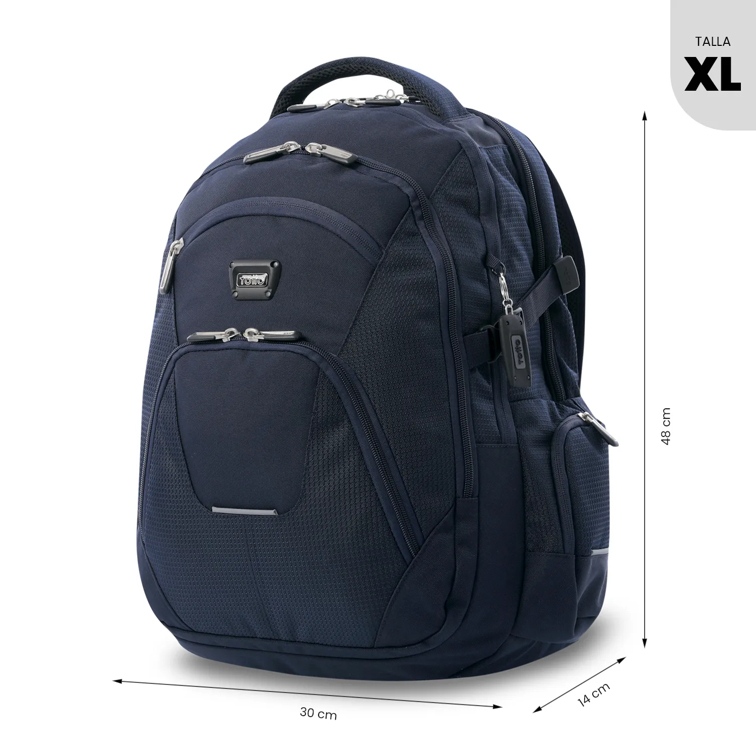MORRAL TOTTO POLIXAN TACTICO PORTA PC 15.4" - TALLA XL - AZUL