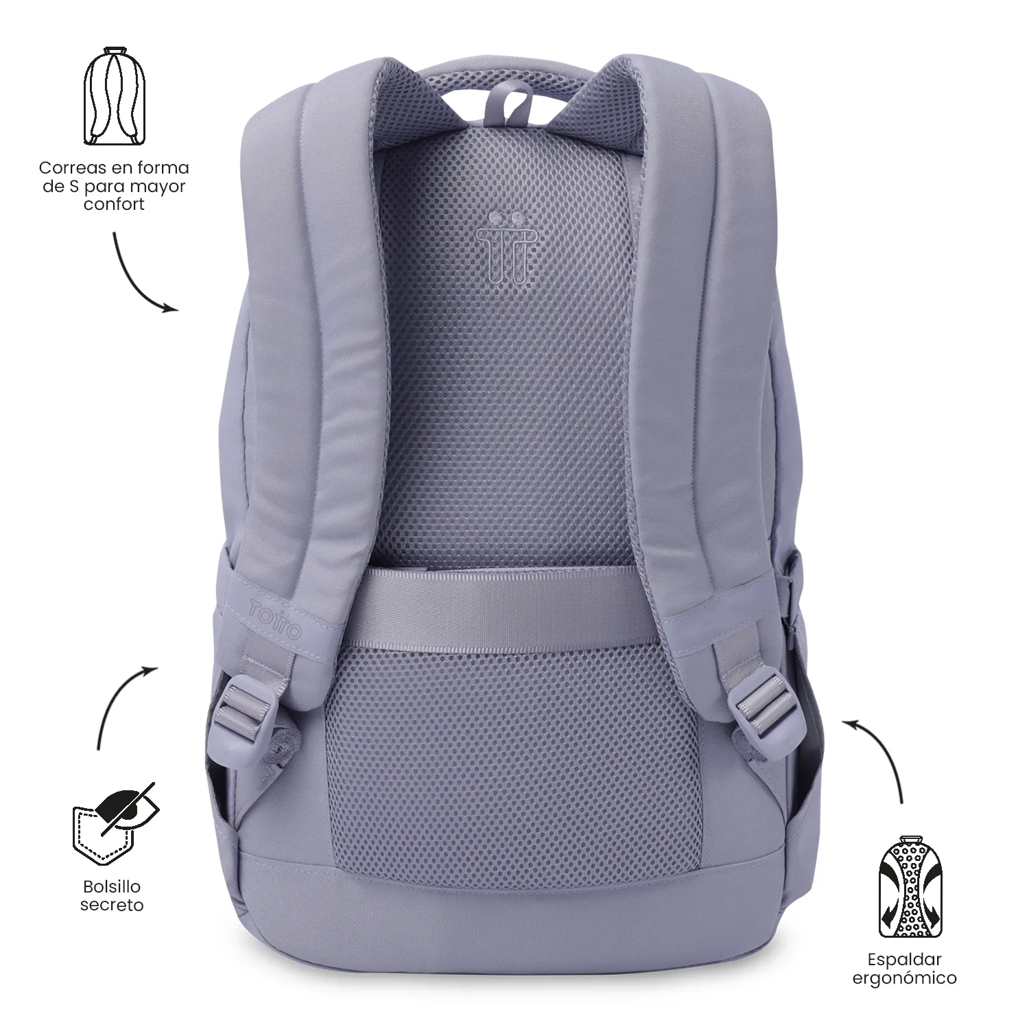 MORRAL TOTTO STEIF NARA UNIVERSITARIO PORTA PC 14" - TALLA M - LILA