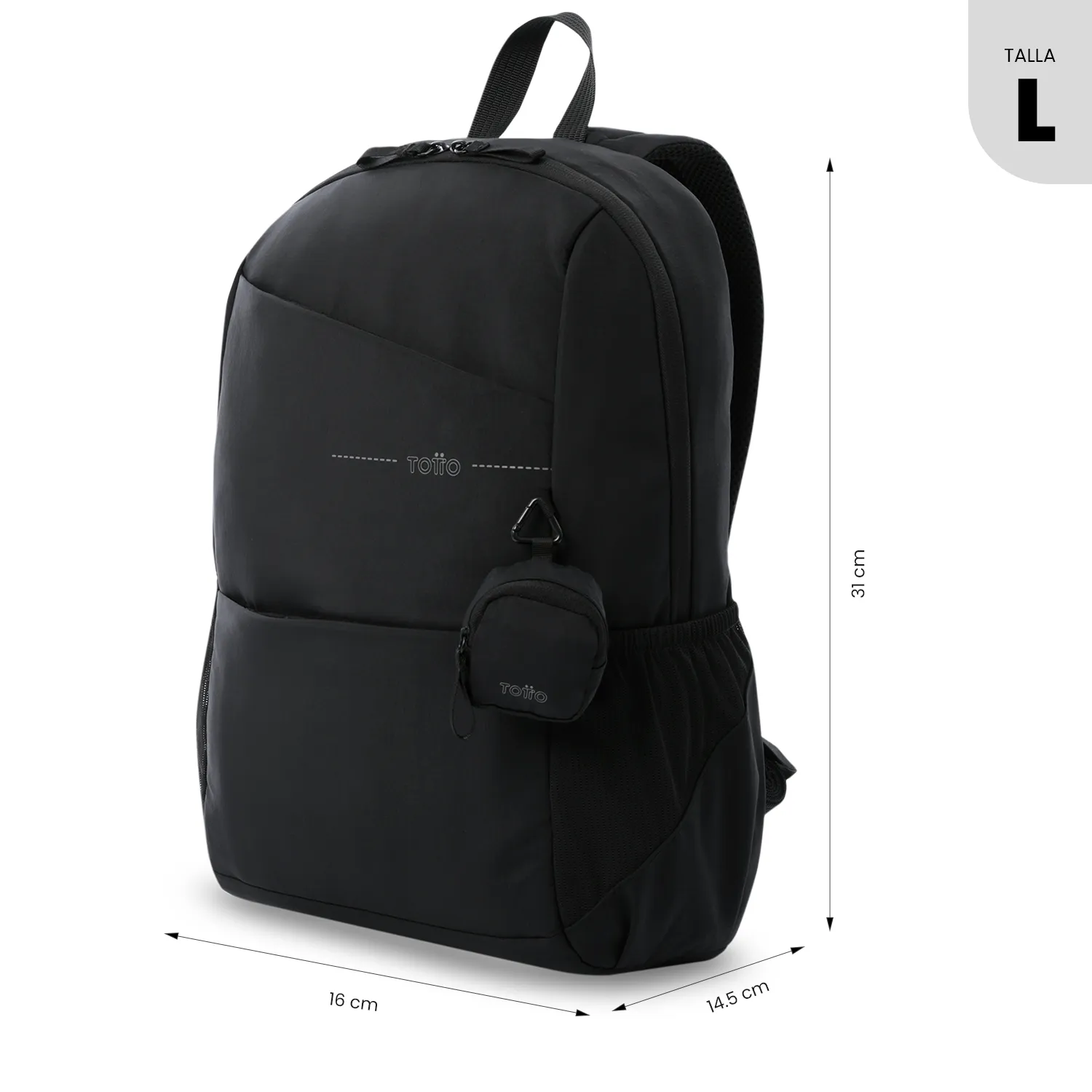 MORRAL TOTTO SUZUKA UNIVERSITARIO PORTA PC 16" - TALLA L - NEGRO