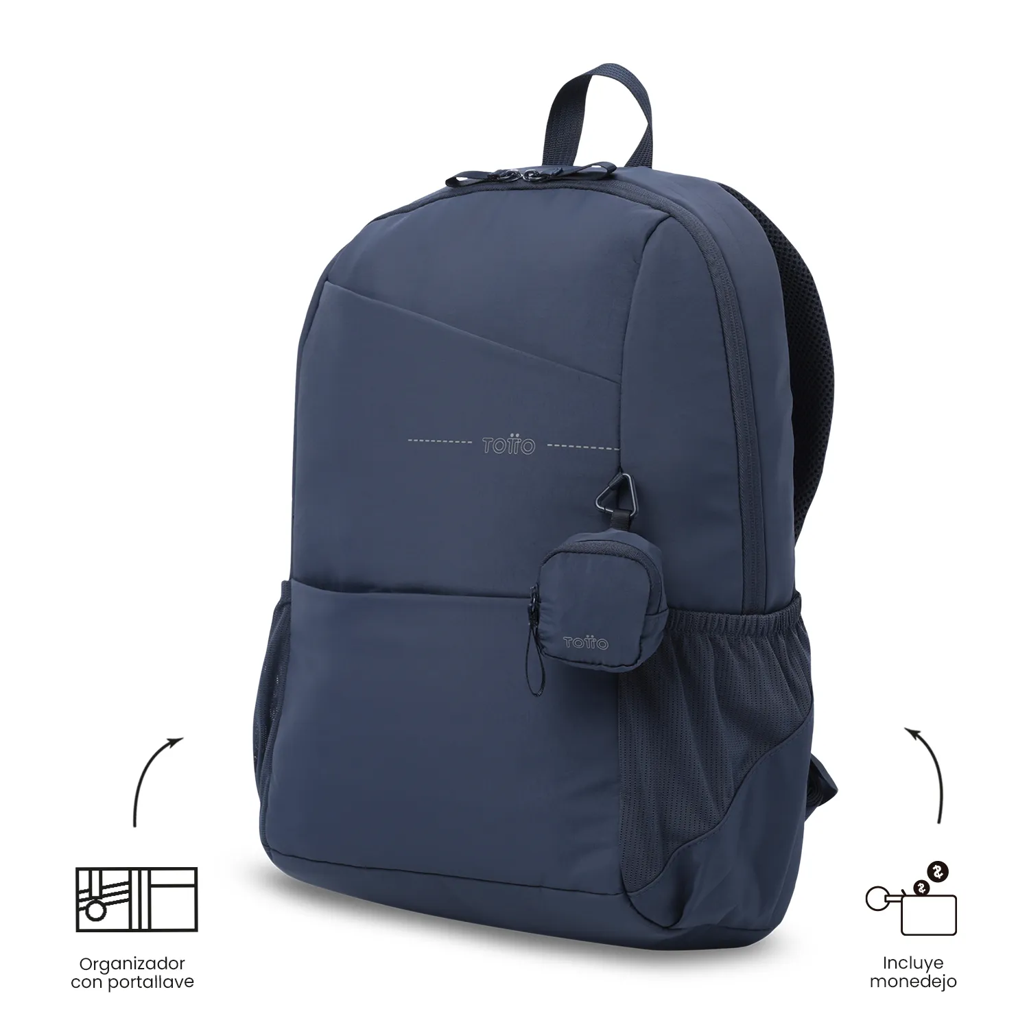 MORRAL TOTTO SUZUKA UNIVERSITARIO PORTA PC 16" - TALLA L - AZUL
