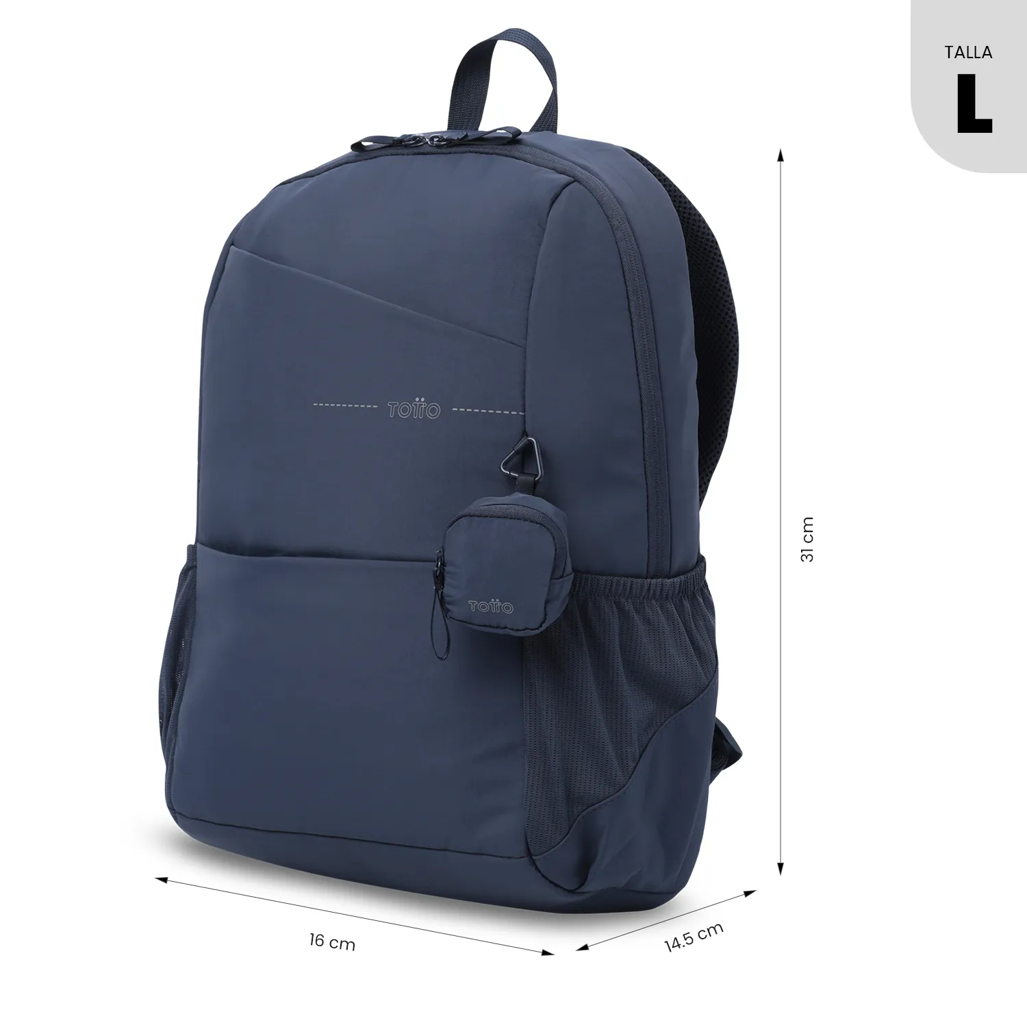 MORRAL TOTTO SUZUKA UNIVERSITARIO PORTA PC 16" - TALLA L - AZUL