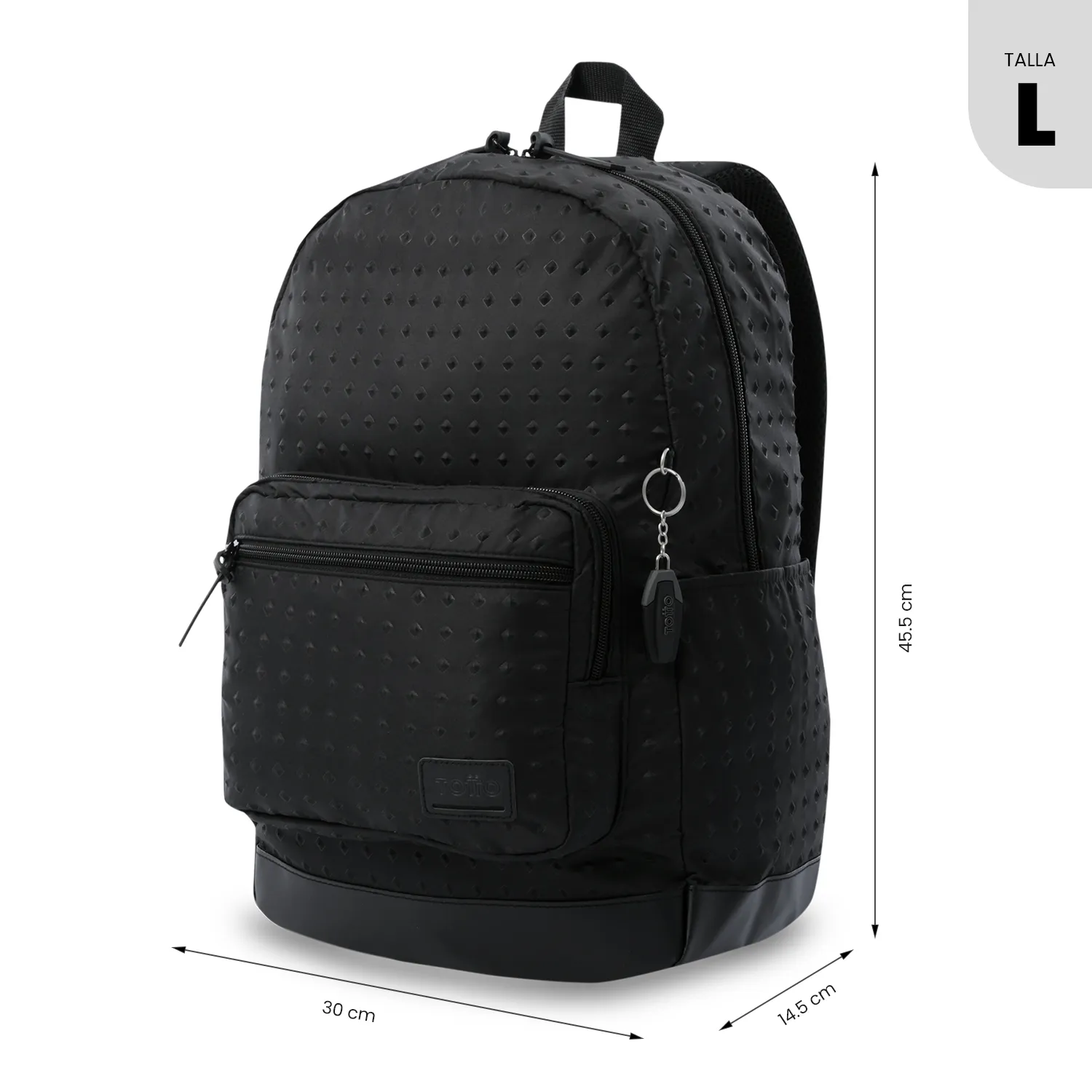 MORRAL TOTTO TOCAX UNIVERSITARIO PORTA PC 14" - TALLA L - NEGRO