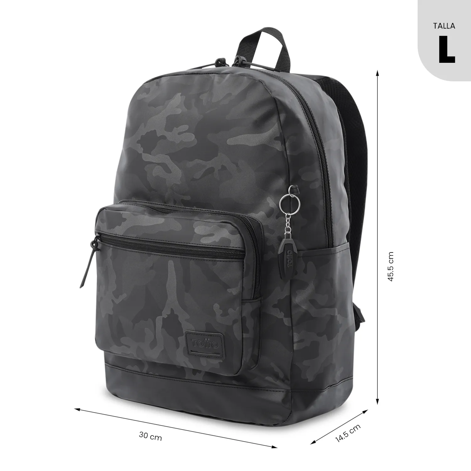 MORRAL TOTTO TOCAX UNIVERSITARIO PORTA PC 14" - TALLA L - GRIS