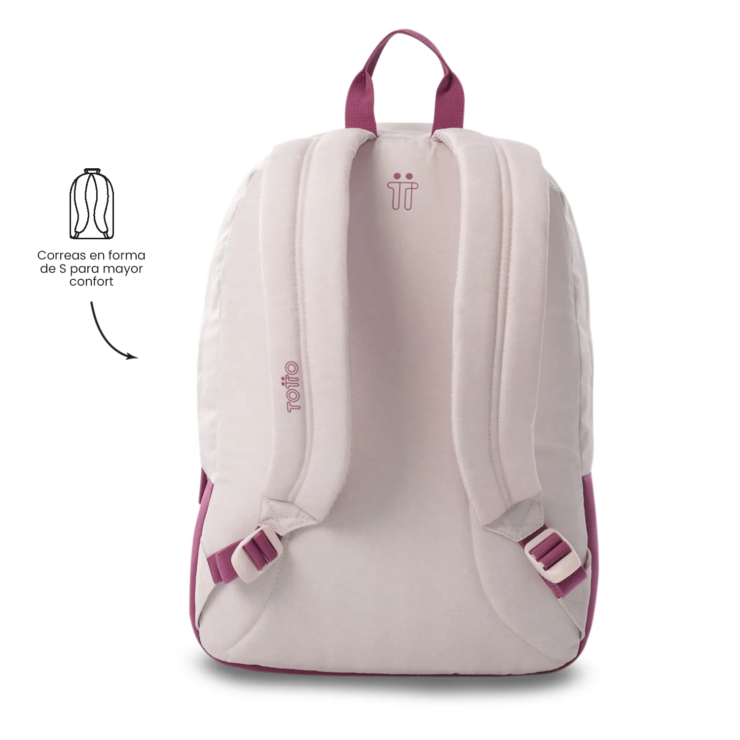MORRAL TOTTO TOLUCA 2.0 EJECUTIVO PORTA PC 16" - TALLA L - ROSADO