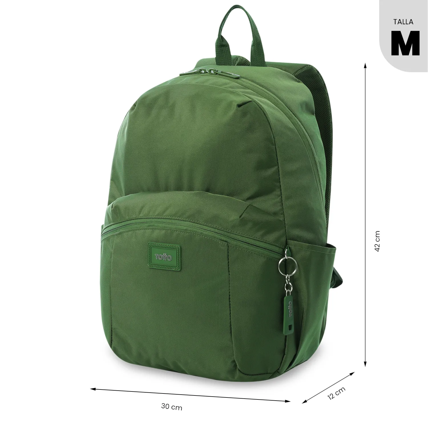 MORRAL TOTTO TRIK UNIVERSITARIO PORTA PC 14" - TALLA M - VERDE