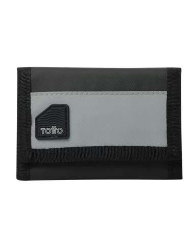 BILLETERA TOTTO CONTRAST CHAIN RFID BLOCKER - NEGRO
